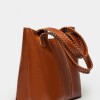 Shopper The Braided en cuero vegetal liso Cuoio