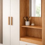 ROPERO - 2 PUERTAS 2 CAJONES CON ESPEJO BLANCO OFF WHITE