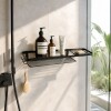 ORGANIZADOR DE BAÑO DE PARED NEGRO MATE Organizador De Baño De Pared Negro Mate