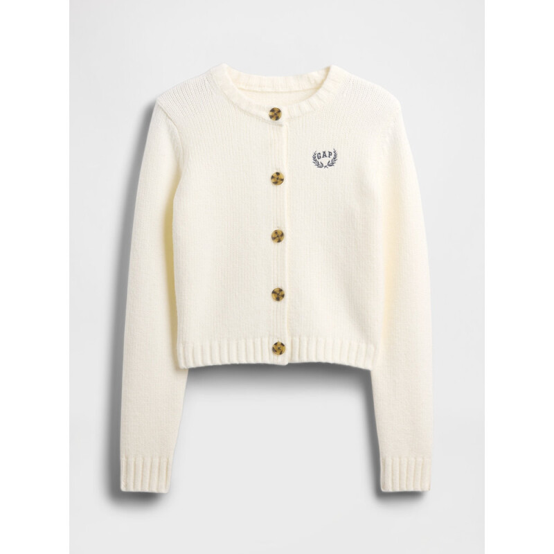 FRCH LOGO CARDI IVORY FROST