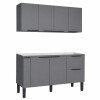 Mueble de cocina bajo mesada gris y aéreo 150 cm Cisne Mueble De Cocina Bajo Mesada Gris Y Aéreo 150 Cm Cisne