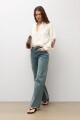 Camisa bordado floral crudo