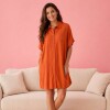 Vestido Pupa - Viscosa Suave con bolsillos Terracota