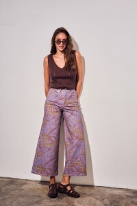 Jean Wide Leg Print