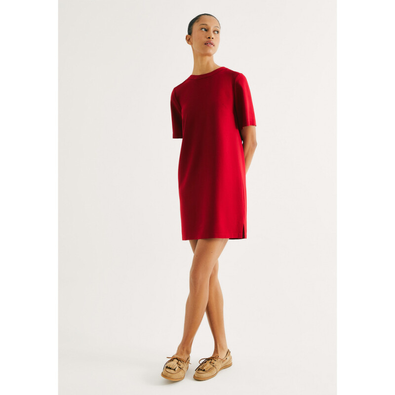 VESTIDO CURTO FEM VERMELHO MEDIO