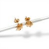 Caravanas Doble linea oro- Oro bajo - Sin piedra- CA8145 sinpiedra