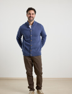 470301 CARDIGAN HARRY Azul Piedra Melange