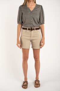 Blusa Gingham Negro