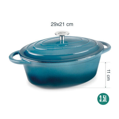 Cacerola Ovalada 3.5 Litros Hierro Fundido 29x21cm Ocean Lacor Cacerola Ovalada 3.5 Litros Hierro Fundido 29x21cm Ocean Lacor