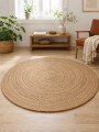 ALFOMBRA DE YUTE Y ALGODÓN BEIGE