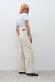 Jean wide leg Aria beige claro