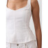 SL PEPLUM TOP NEW OFF WHITE