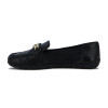 Comfortflex Zapato Mocarin Cuero C/ Hebilla De Dama Negro