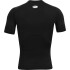 UA HG Armour Comp SS-WHT BLK-001