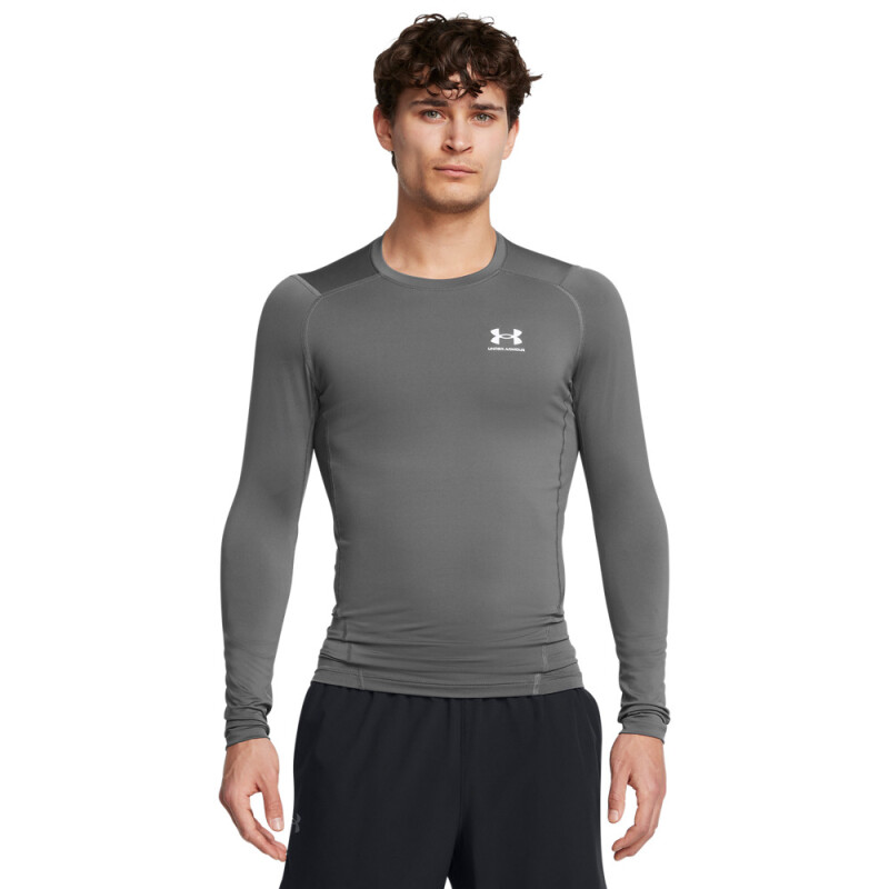 UA HG Armour Comp LS-WHT GRY-025