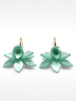 Aros Abiertos Con Maxi Flor azul