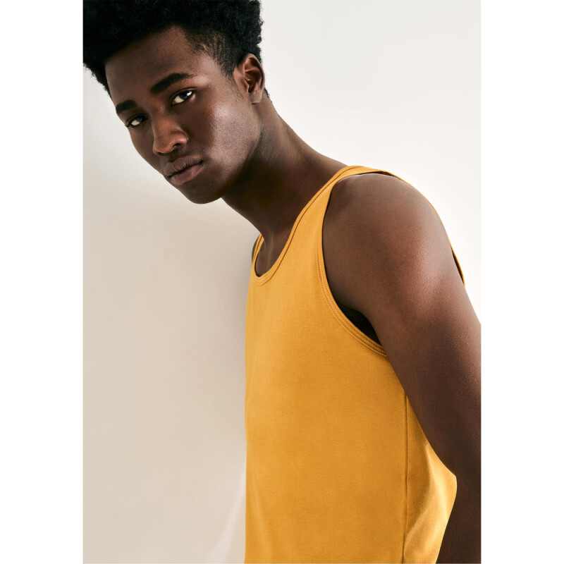 CAMISETA REGATA MASC AMARELO MEDIO