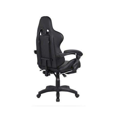 SILLA GAMER ERGONOMICA RECLINABLE CON POSAPIE NEGRO SILLA GAMER ERGONOMICA RECLINABLE CON POSAPIE NEGRO