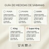 Sabana Ajustable Super King 200 hilos - Pilar Blanco