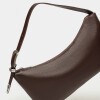 Cartera al hombro Bamboo en cuero graneado Chocolate