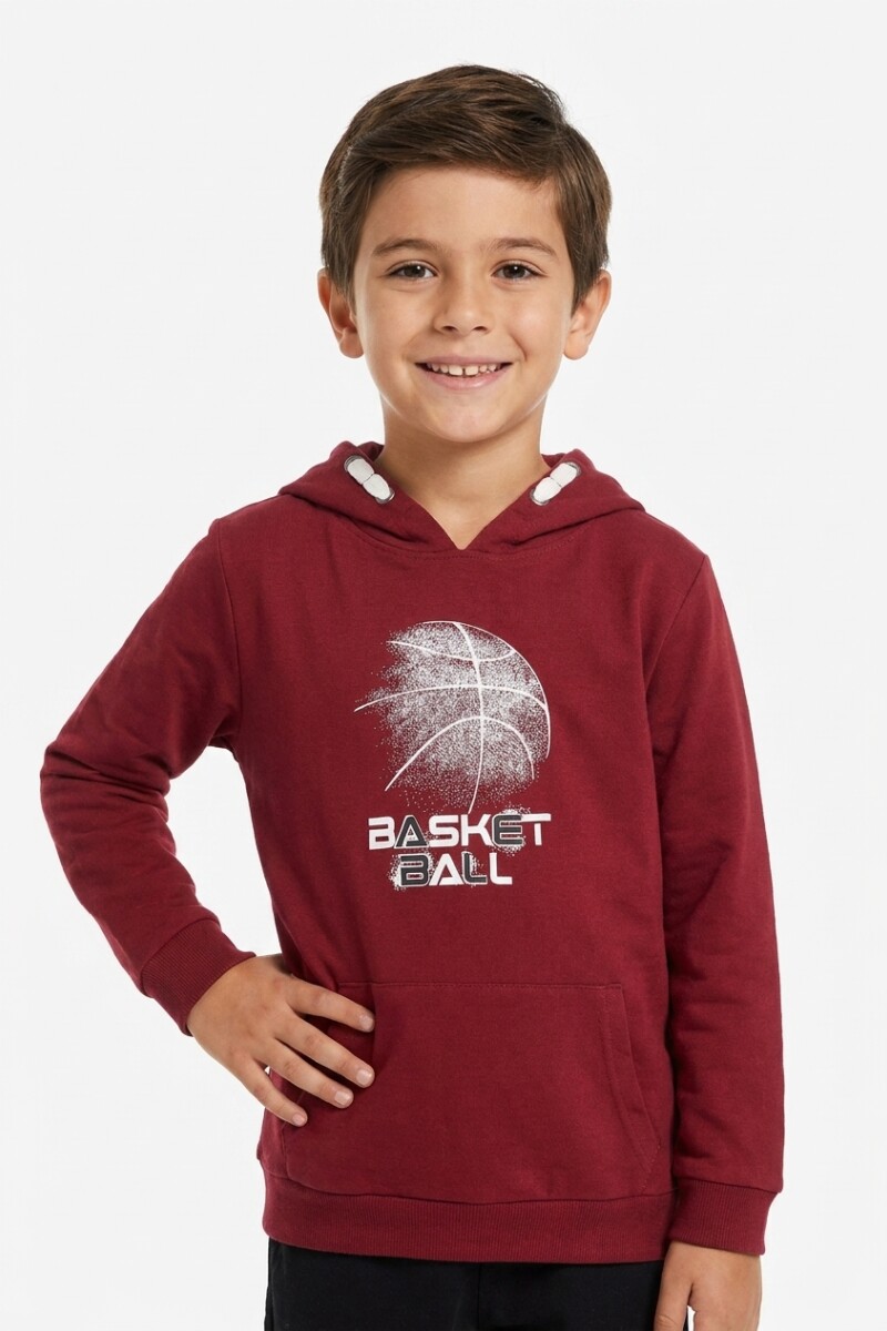 Buzo estampado BORDO