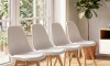 Silla Eames Pack 4 Unidades Acolchonada Calidad Premium Blanco