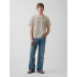 SS HVY ORIGINAL T GREEN STRIPE