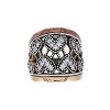 Anillo Corazón-Plata y Oro-Piedra Zirconia-AN5078 conpiedra