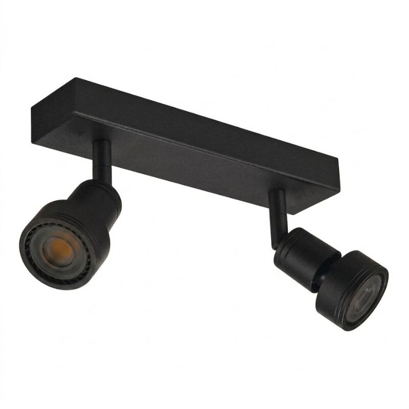 AAS Lámpara De Techo Niza Doble Orientable Negra