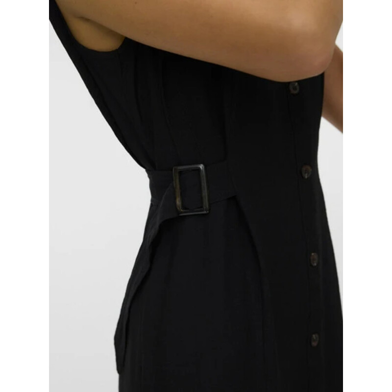 VMGWEN S/L 7/8 SHIRT DRESS WVN BTQ GA BLACK