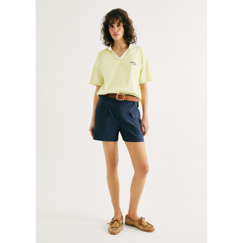 SHORTS FEM AZUL ESCURO