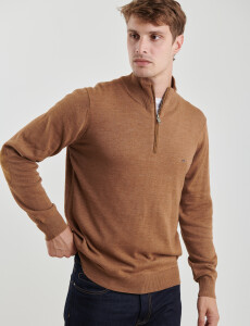 470996 SWEATER MEDIO CIERRE HARRINGTON LABEL Camel