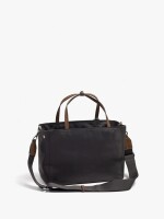 Bolso Tote De Nylon Con Colgante gris