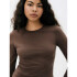 BLUSA ML FEM MARROM ESCURO