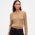 LS BROOKLYN POINTELLE TOP CAMEL HAIR