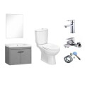 COMBO DE BAÑO INODORO CON MOCHILA + GRIFERIA DE DUCHA Y LAVATORIO + MUEBLE 60 CM CON MESADA DE LOZA Y ESPEJO COMBO DE BAÑO INODORO CON MOCHILA + GRIFERIA DE DUCHA Y LAVATORIO + MUEBLE 60 CM CON MESADA DE LOZA Y ESPEJO