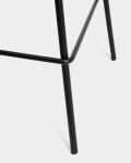 Taburete Altea negro y patas de acero con acabado negro 65 cm