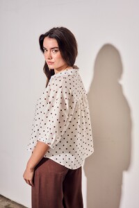 Blusa Lunares Nacar