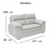 Sillón Ferrari 2 Cuerpos GRIS