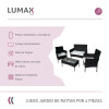 Juego Jardin Rattan 3 Sillones + Mesa Exterior Juego Jardin Rattan 3 Sillones + Mesa Exterior