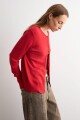Cardigan básico rojo