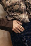 Oval Ring Plateado