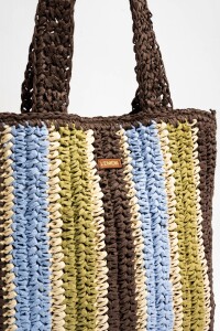 Bolso Trenzado Raya Vertical Multi