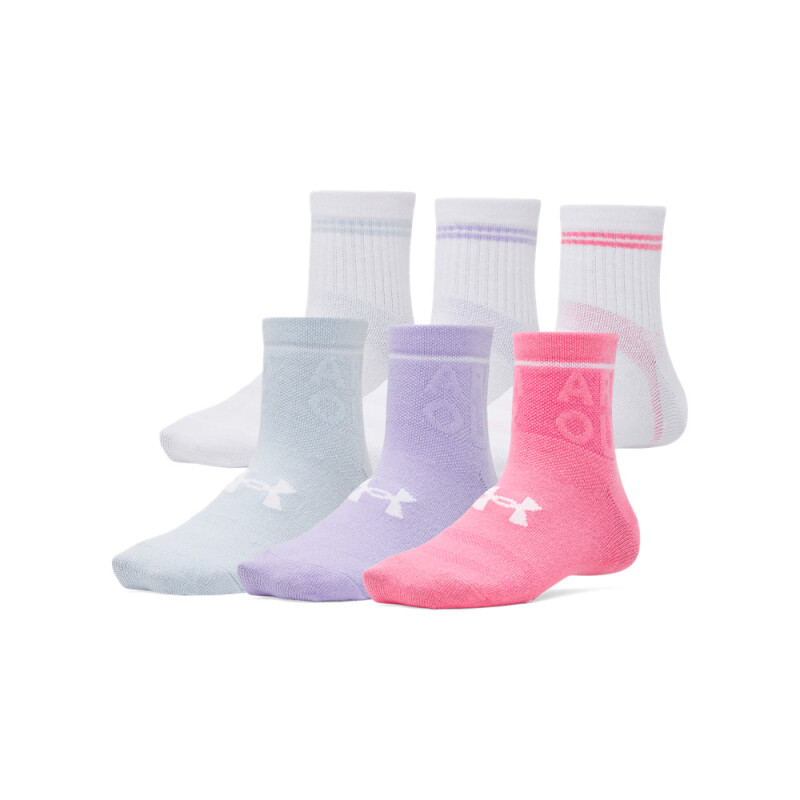 Yth UA Essential 6pk Qtr-PNK PNK-672
