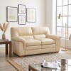 Sillon Livintus 2 Cuerpos Cuero Natural Hielo