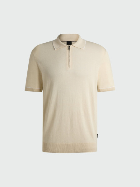 BOSS - Remera Polo Jiovanotto Blanco Abierto