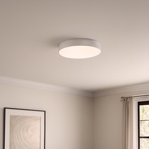 Plafón LED 12W cálido 240V Ø90mm blanco NV2160