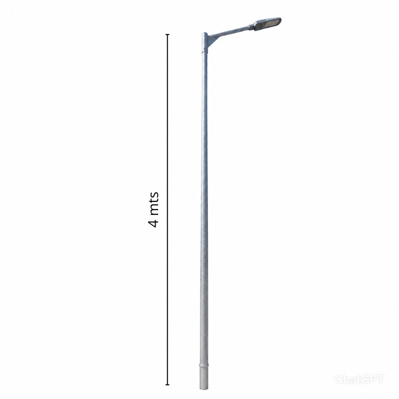 Columna Curve Pole 4 mt para una Luminarias Columna Curve Pole 4 mt Para Una Luminarias