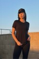 Polo Feather Tech+ Short-Sleeve Top Mujer Black