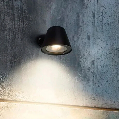 Artefacto de Pared Exterior Unidireccional Eco Top Luminaria de Pared Exterior Unidireccional Eco Top Negro